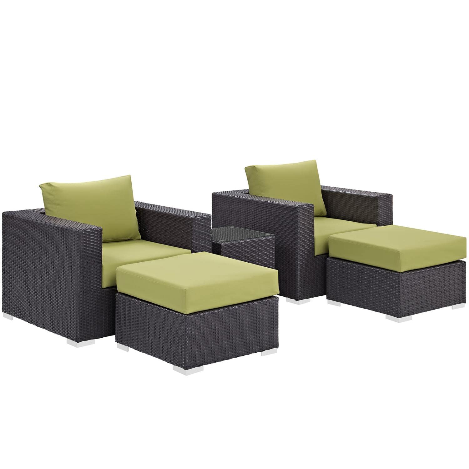 kitchen and dining room sets | CasaFoyer Convene Outdoor Sectional Set | Durable Rattan Weave | Weather-Resistant Cushions | 5-Piece Patio Furniture | casafoyer.myshopify.com