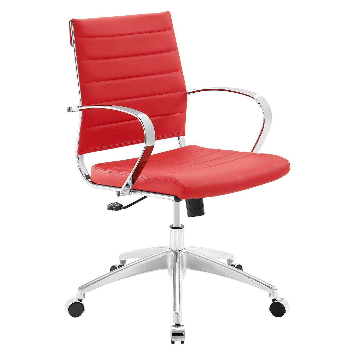 home office desk chairs | CasaFoyer Jive Mid Back Office Chair | Stylish & Functional | Faux Leather | Comfortable Seating | Adjustable Back | Chrome Base | Easy Mobility | casafoyer.myshopify.com