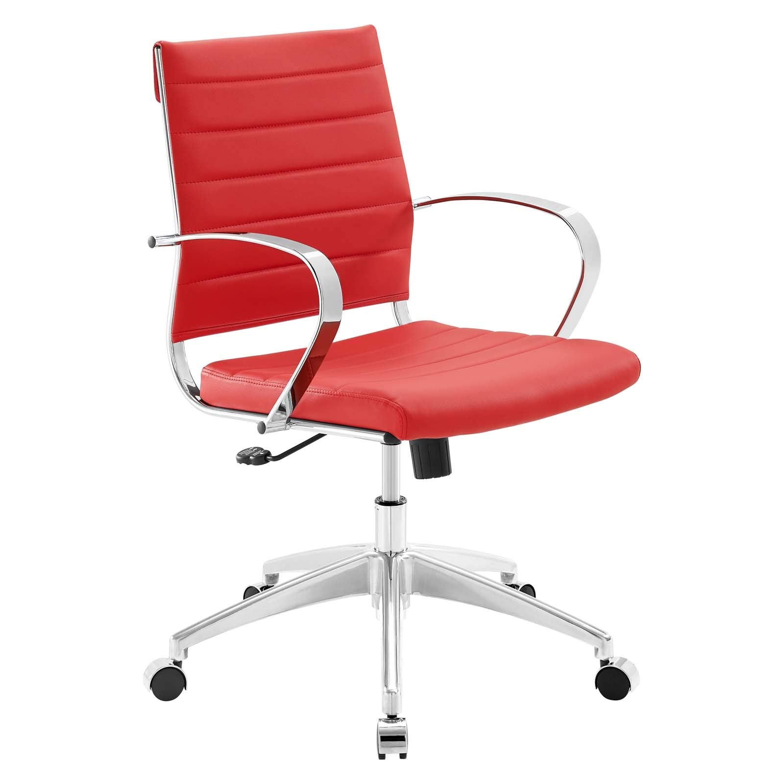 home office desk chairs | CasaFoyer Jive Mid Back Office Chair | Stylish & Functional | Faux Leather | Comfortable Seating | Adjustable Back | Chrome Base | Easy Mobility | casafoyer.myshopify.com