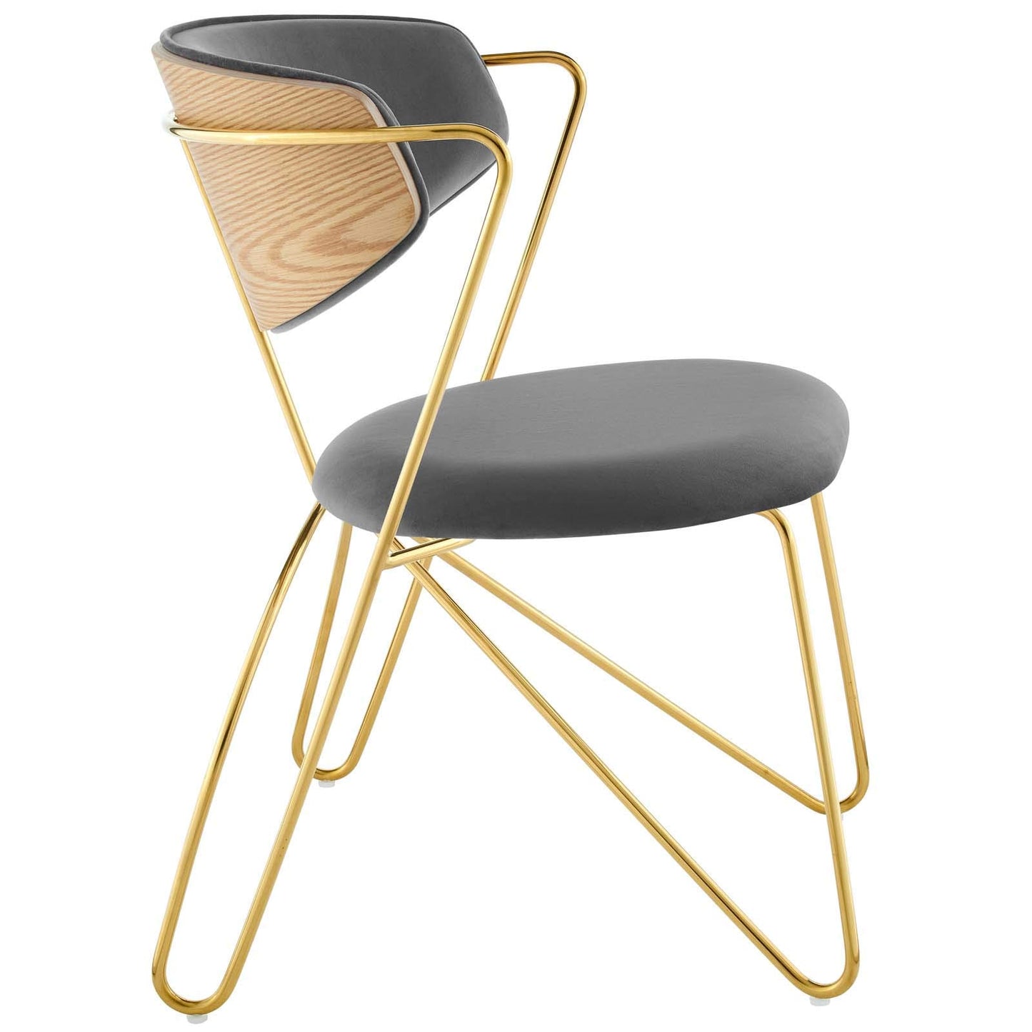 home office desk chairs | CasaFoyer Prevail Performance Velvet Mid-Century Dining Chair | Vintage Glamour with Modern Industrial Accents | Ergonomic Design | Stain-Resistant | Gold Gray | casafoyer.myshopify.com