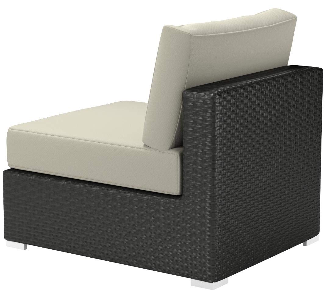 executive chairs | Sojourn Outdoor Patio Armless Chair | Sunbrella Fabric | Synthetic Rattan | UV Protection | Aluminum Frame | Ideal for Patio, Backyard, Poolside | casafoyer.myshopify.com