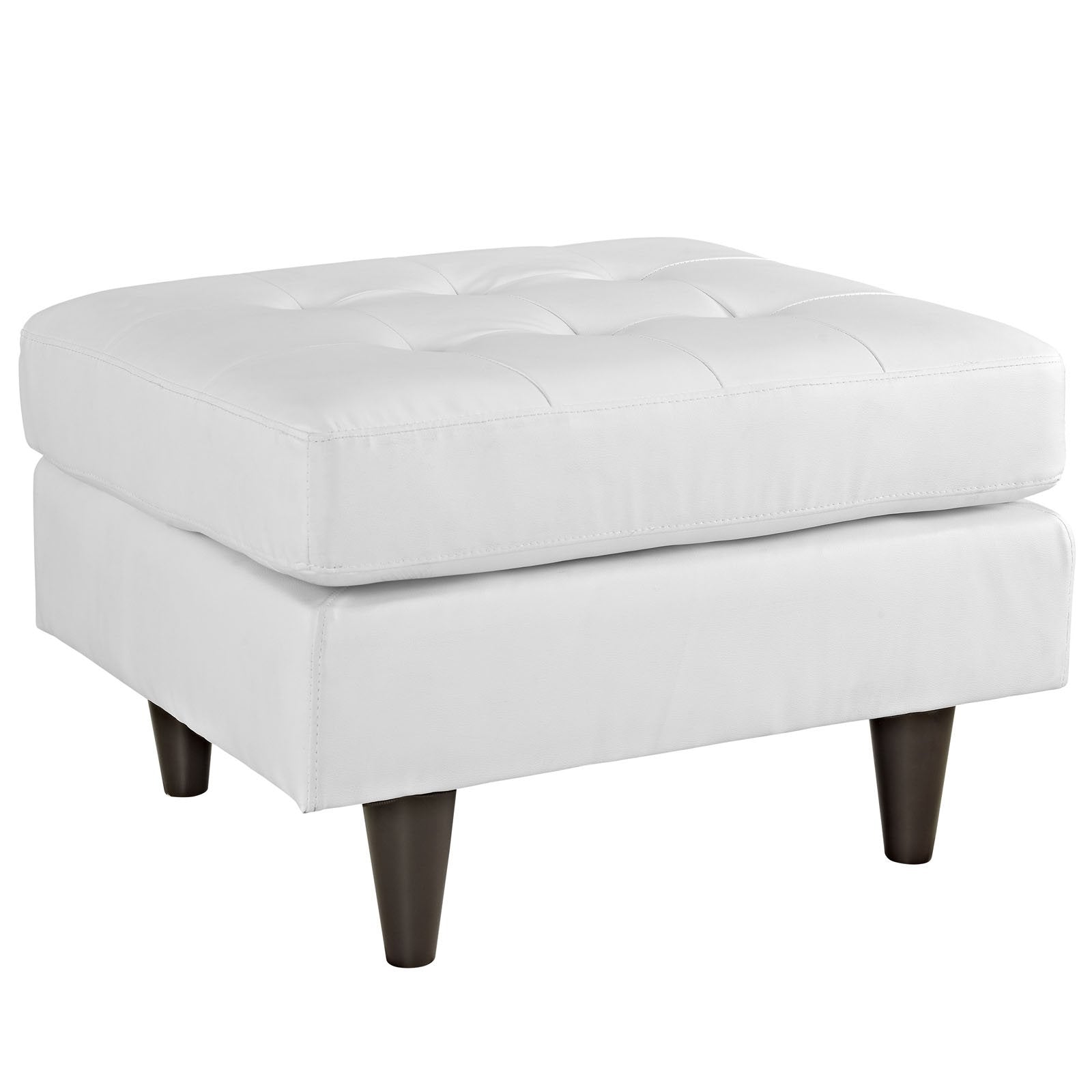home office desk chairs | CasaFoyer Empress Mid-Century Style Ottoman | Luxurious Leather Upholstery | Plush Foam Padding | Sturdy Hardwood Legs | Enhance Your Space with Comfort and Style | casafoyer.myshopify.com