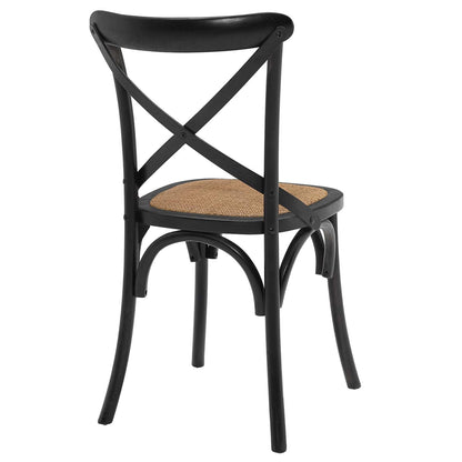 Chair | Gear Dining Side Chair | Rustic-Contemporary | Exposed Wooden Backrest | Tapered Legs | Fully Assembled | Country Cottages & Urban Homes | casafoyer.myshopify.com