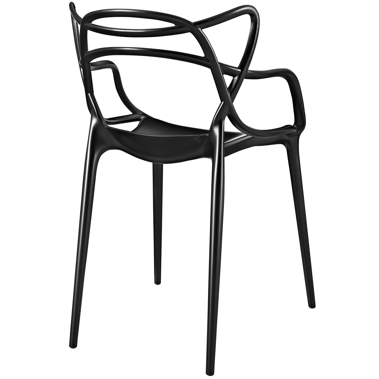 Chair | Entangled Dining Chair | Captivating Journey of Nature's Essence | Molded Plastic | Fully Assembled | Wipe-Clean Surface | Foot Caps | Unpretentious Elegance | Black | casafoyer.myshopify.com