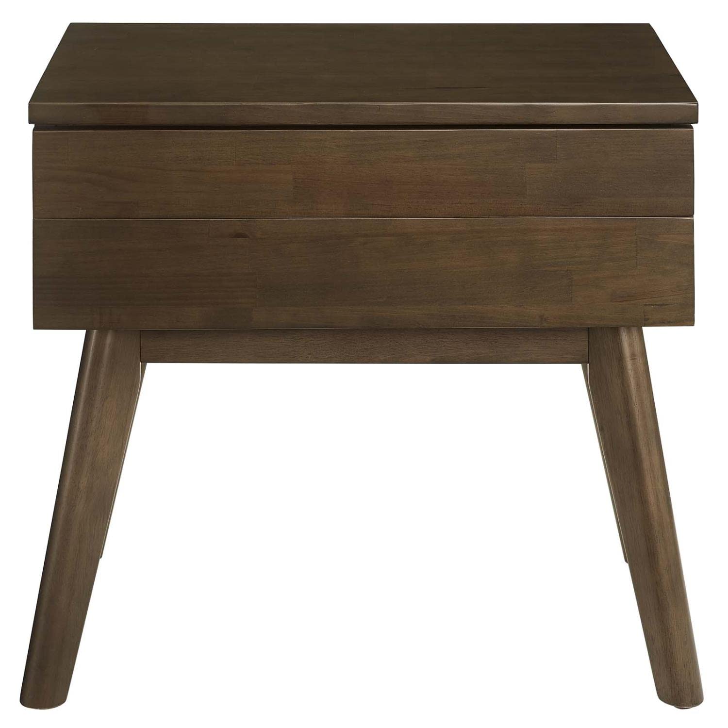 TABLE | CasaFoyer Everly Wood Nightstand | Mid-Century Design | Solid Hardwood | Cocoa Walnut Veneer | Generous Drawer | Sleek & Elegant | casafoyer.myshopify.com