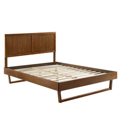 bed frames | CasaFoyer Alana Wood Queen Platform Bed | Mid-Century Design | Durable Wood Frame | No Box Spring Needed | Suitable for Various Mattress Types | casafoyer.myshopify.com