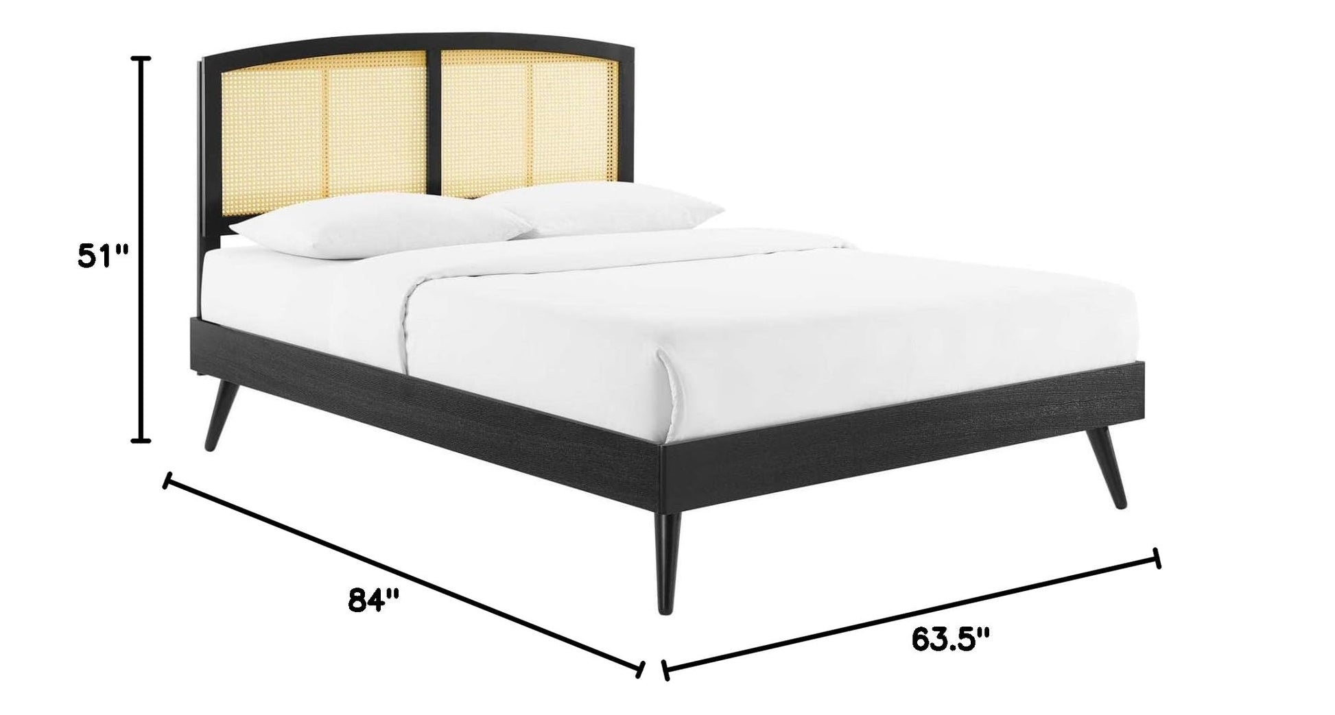 adjustable bed bases | CasaFoyer Sierra Woven Cane Rattan Wood Queen Platform Bed | Mid-Century Modern Design | Tropical Flair | Durable Construction | No Box Spring Needed | Easy Assembly | 601 lbs Weight Capacity | casafoyer.myshopify.com