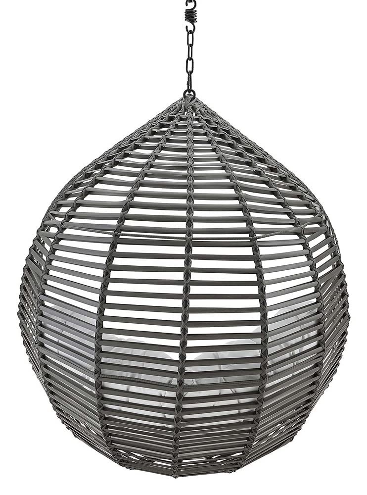 porch swings | Ergode Garner Teardrop Outdoor Patio Swing Chair | Durable PE Wicker Rattan | Adjustable Steel Chain | All-Weather Cushion | Indoor/Outdoor Use | 265 lbs Weight Capacity | casafoyer.myshopify.com