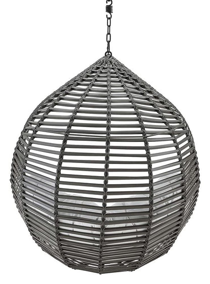 porch swings | Ergode Garner Teardrop Outdoor Patio Swing Chair | Durable PE Wicker Rattan | Adjustable Steel Chain | All-Weather Cushion | Indoor/Outdoor Use | 265 lbs Weight Capacity | casafoyer.myshopify.com