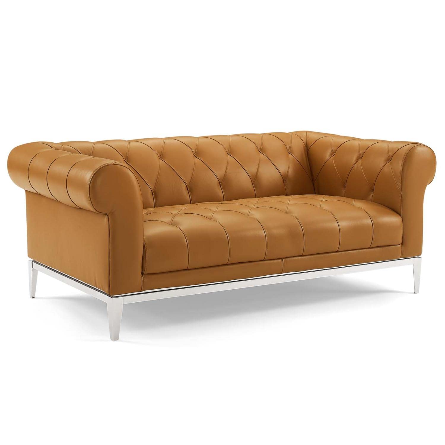 kitchen and dining room sets | CasaFoyer Idyll Leather Chesterfield 3 Piece Set | Spacious & Opulent Sofa, Loveseat, Armchair | Supple Leather Upholstery | Tufted Button Accents | Polished Stainless Steel Frame | casafoyer.myshopify.com