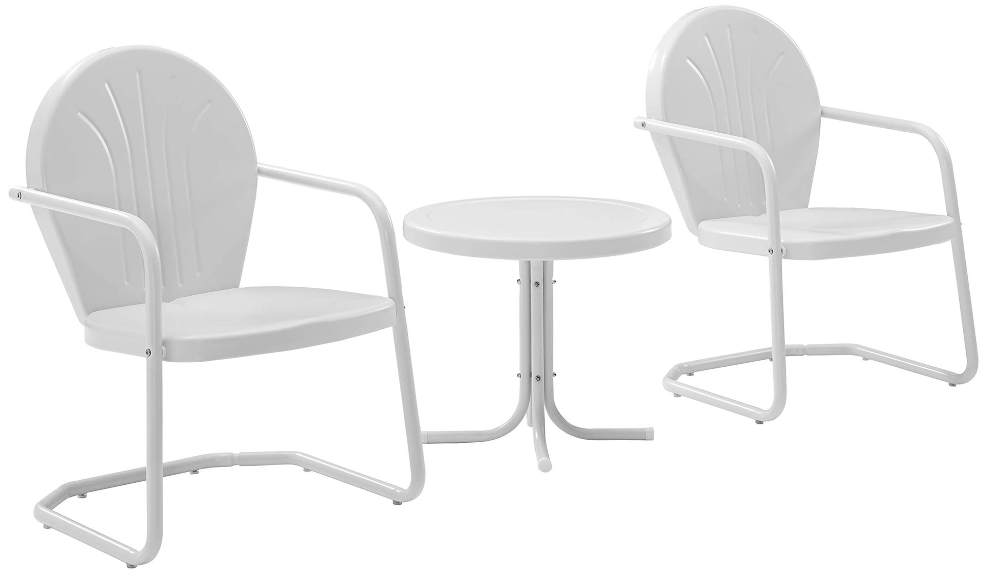 Patio Furniture Sets | Griffith Metal Outdoor Furniture Set | Nostalgic Design | Unparalleled Comfort & Durability | White Finish | 3 Piece Seating Set | casafoyer.myshopify.com