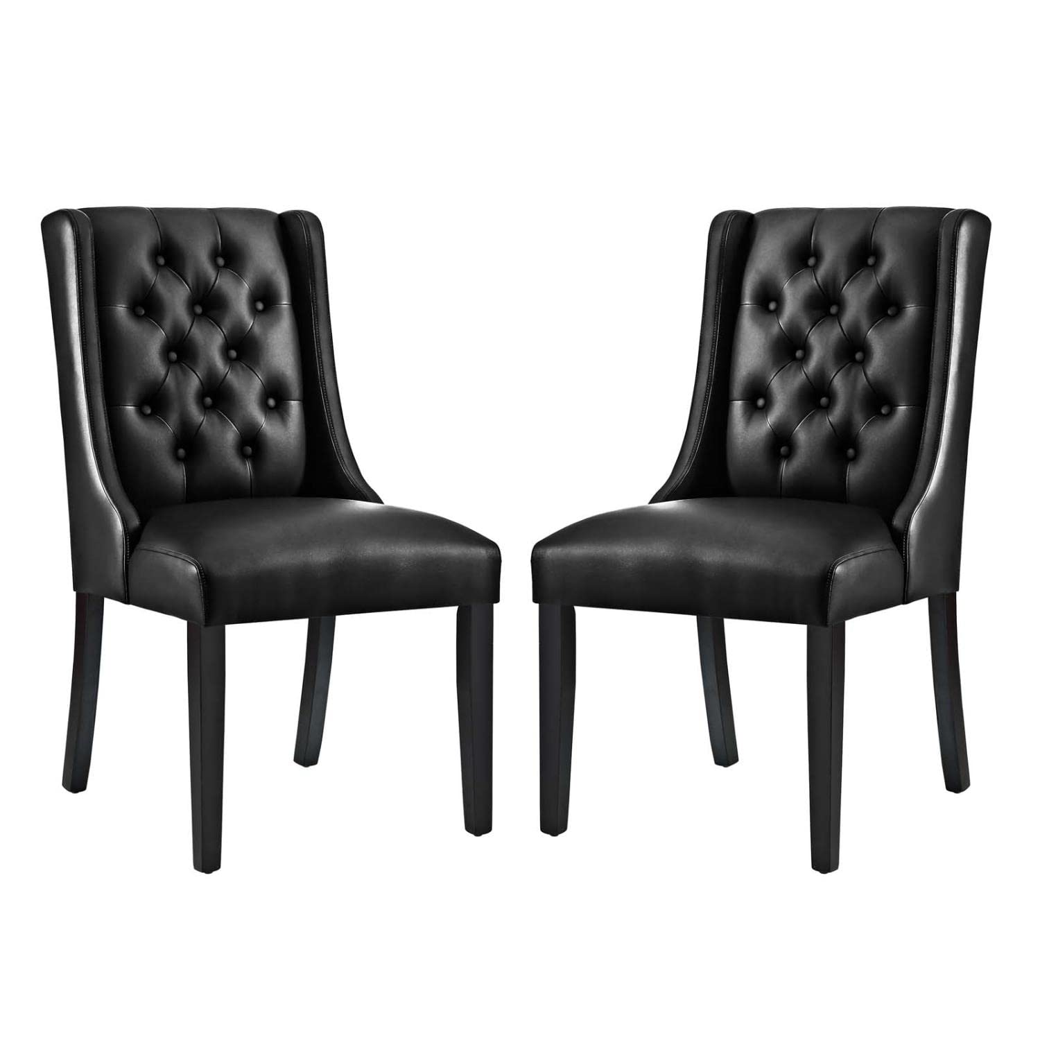 home office desk chairs | CasaFoyer Baronet Dining Chair Set of 2 | Exquisite Design | Solid Wood Frame | Premium Vinyl Upholstery | Non-Marking Foot Glides | Perfect for Contemporary Homes | casafoyer.myshopify.com