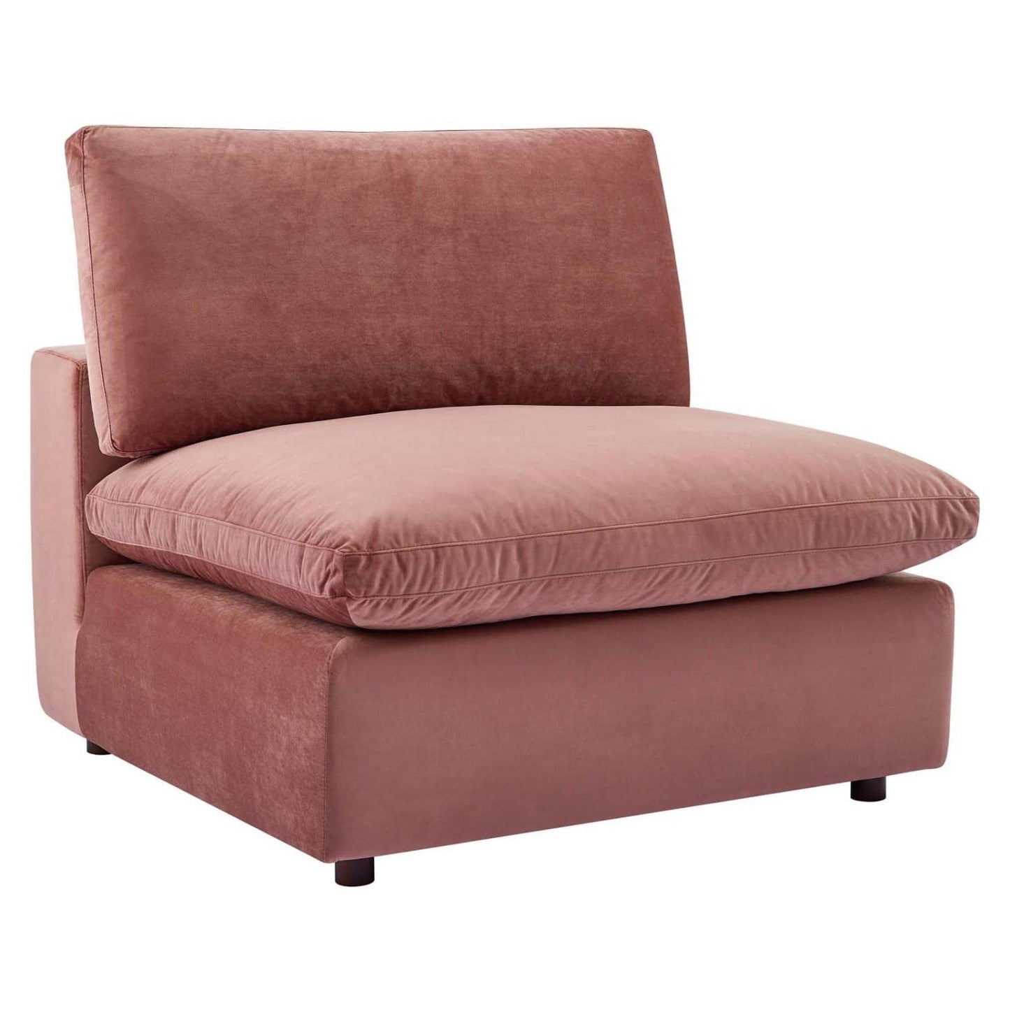 sofas | CasaFoyer Commix Armless Chair | Cozy Velvet Upholstery | Down Feather Cushions | Solid Wood Construction | 331 lbs Weight Capacity | Plastic Foot Glides | casafoyer.myshopify.com