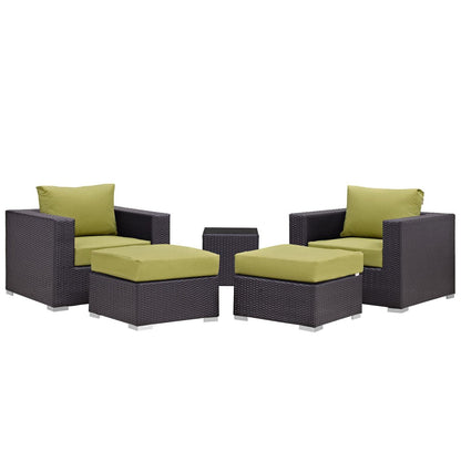 kitchen and dining room sets | CasaFoyer Convene Outdoor Sectional Set | Durable Rattan Weave | Weather-Resistant Cushions | 5-Piece Patio Furniture | casafoyer.myshopify.com