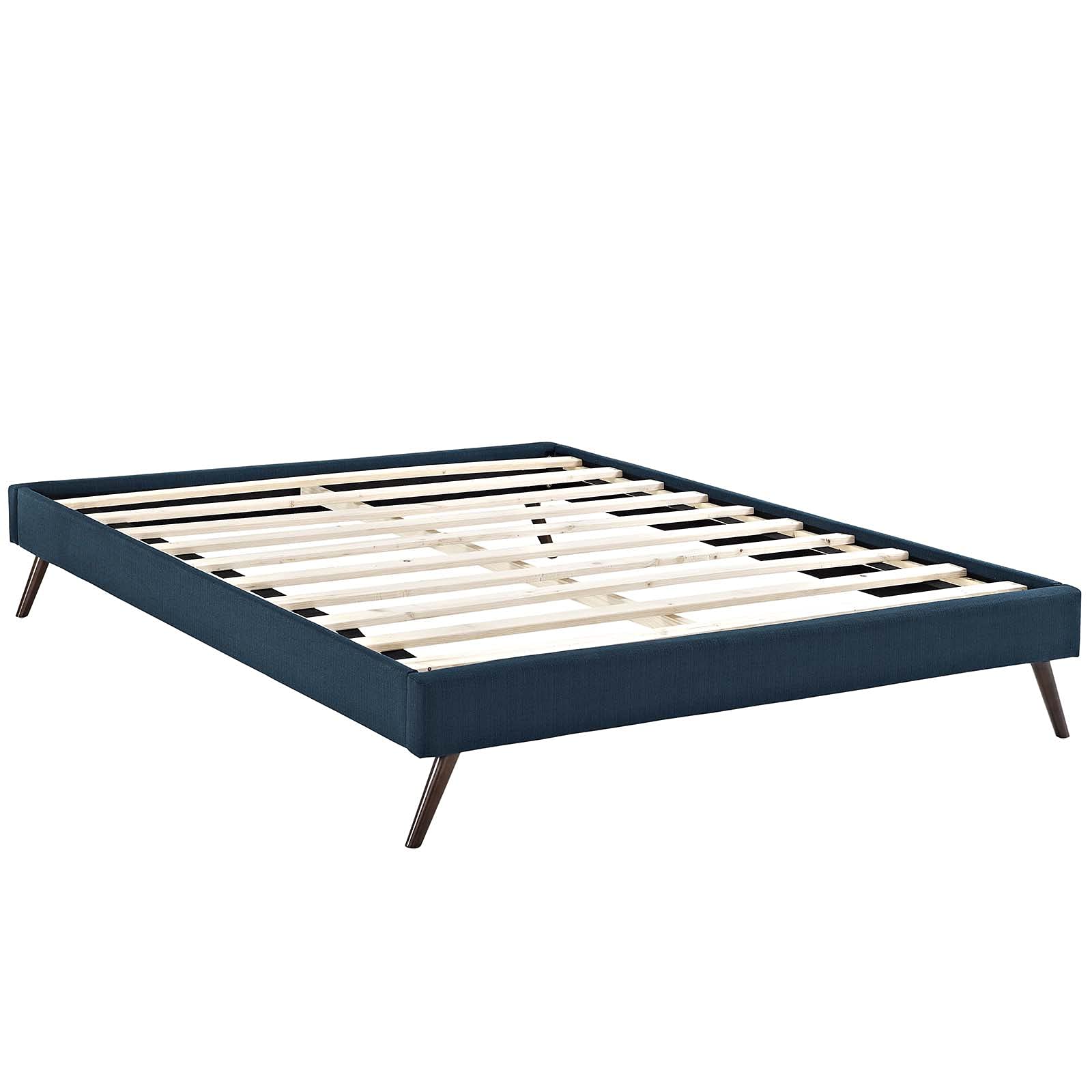 Bed | CasaFoyer  Loryn Platform Bed | Solid Wood Frame | Polyester Upholstery | Wooden Slat Support System | No Box Spring Needed | Memory Foam Compatible | Stylish Headboard Options | Ideal for Modern Bedrooms | casafoyer.myshopify.com