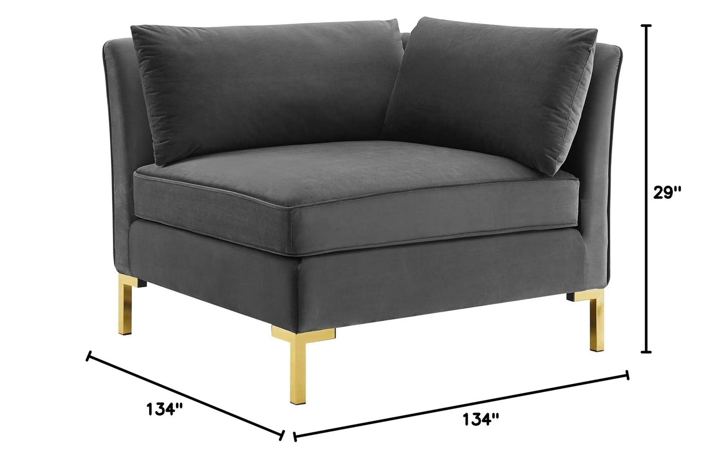 sofas | CasaFoyer Ardent Performance Velvet 8-Piece Sectional Sofa | Vintage Modern Glam Deco Style | Plush Velvet Texture | French Piping | Versatile Configurations | Stain-Resistant | Dense Foam Padding | Gold Metal Legs | 440 lbs Weight Capacity | casafoyer.myshopify.com