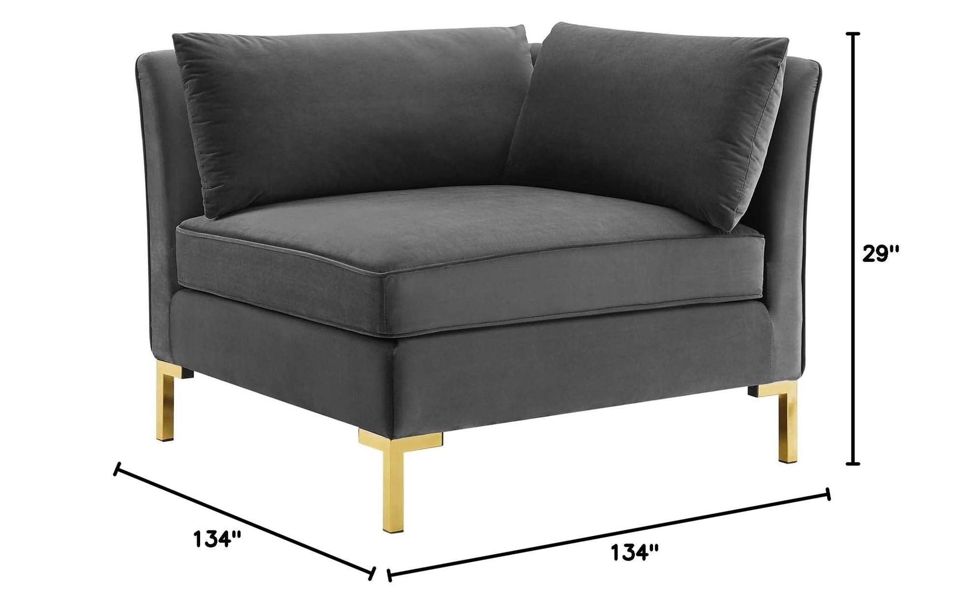 sofas | CasaFoyer Ardent Performance Velvet 8-Piece Sectional Sofa | Vintage Modern Glam Deco Style | Plush Velvet Texture | French Piping | Versatile Configurations | Stain-Resistant | Dense Foam Padding | Gold Metal Legs | 440 lbs Weight Capacity | casafoyer.myshopify.com