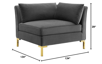 sofas | CasaFoyer Ardent Performance Velvet 8-Piece Sectional Sofa | Vintage Modern Glam Deco Style | Plush Velvet Texture | French Piping | Versatile Configurations | Stain-Resistant | Dense Foam Padding | Gold Metal Legs | 440 lbs Weight Capacity | casafoyer.myshopify.com