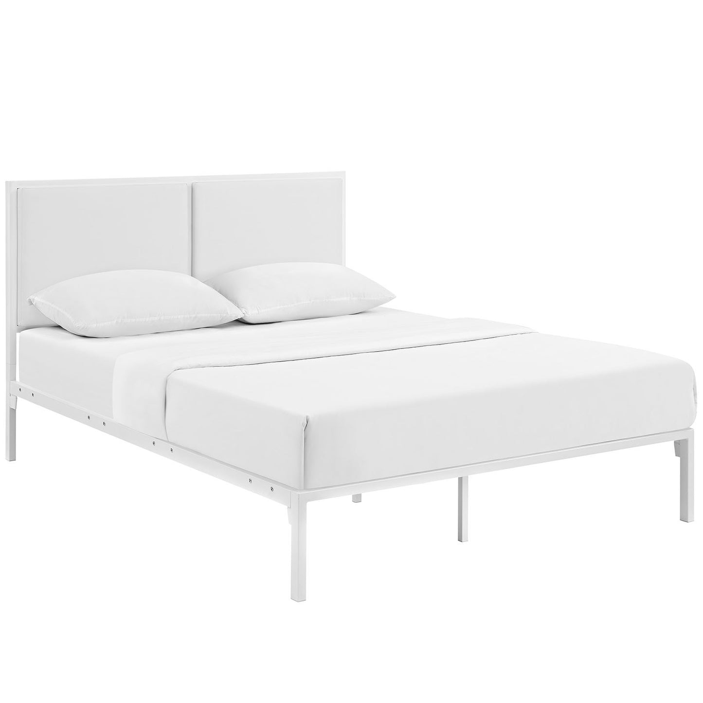 adjustable bed bases | CasaFoyer Della Platform Bed - King Size | Reinforced Steel Frame | Upholstered Headboard | Compatible with Memory Foam, Spring, Latex, Hybrid | 1300lbs Weight Capacity | Non-Marking Foot Caps | Modern Design | casafoyer.myshopify.com