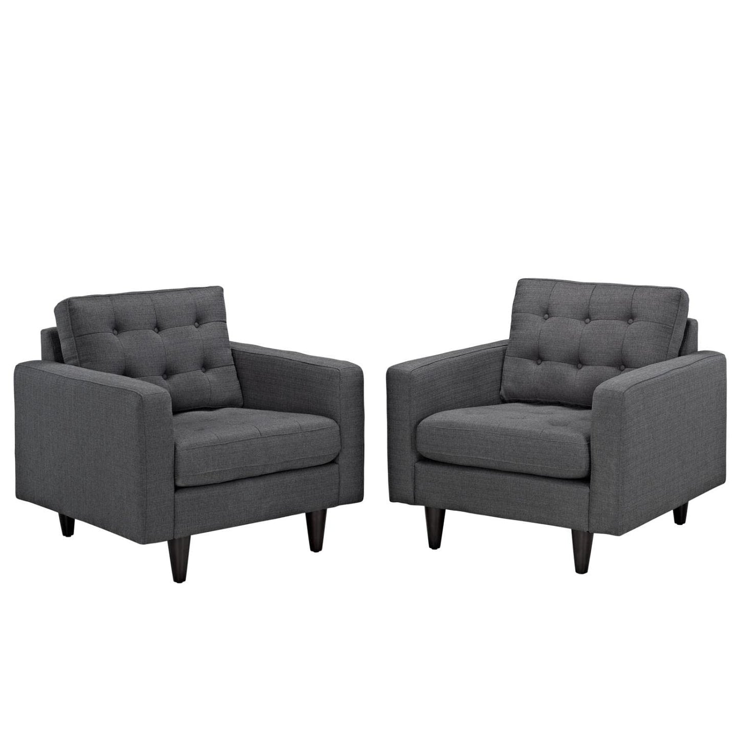 home office desk chairs | CasaFoyer Empress Upholstered Armchair Set of 2 | Exquisite Design | Regal Details | Luxurious Comfort | Gray | casafoyer.myshopify.com