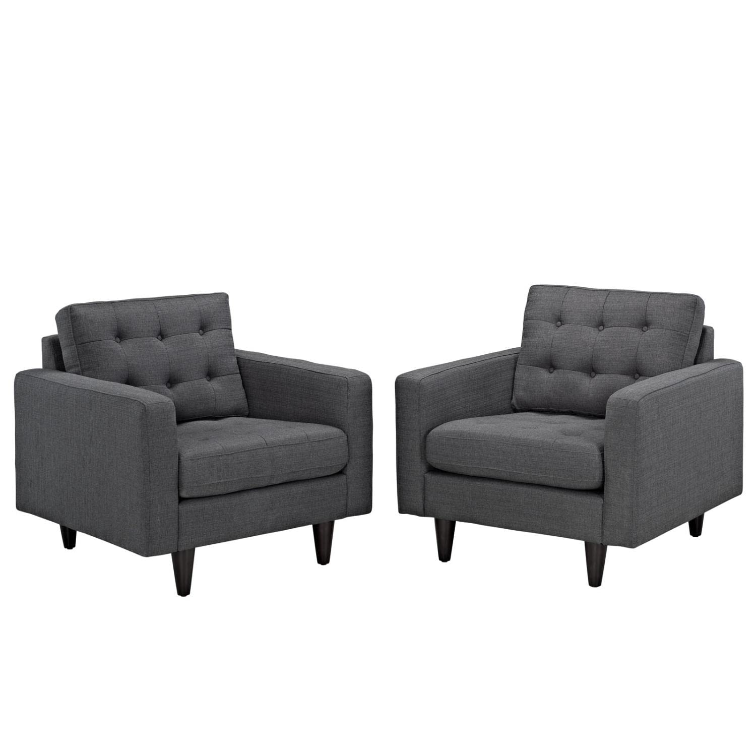 home office desk chairs | CasaFoyer Empress Upholstered Armchair Set of 2 | Exquisite Design | Regal Details | Luxurious Comfort | Gray | casafoyer.myshopify.com
