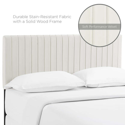Bed | CasaFoyer Opulent Keira King/California King Headboard | Channel Tufted Design | Velvet Texture | Sturdy Construction | Performance Velvet Fabric | Dense Foam Padding | casafoyer.myshopify.com