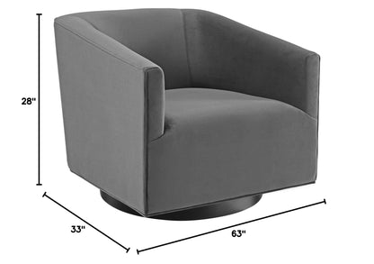 home office desk chairs | CasaFoyer Twist Accent Lounge Swivel Chair Set of 2 | Plush Velvet Upholstery | Barrel Back Design | 360-Degree Swivel Base | Gray | casafoyer.myshopify.com
