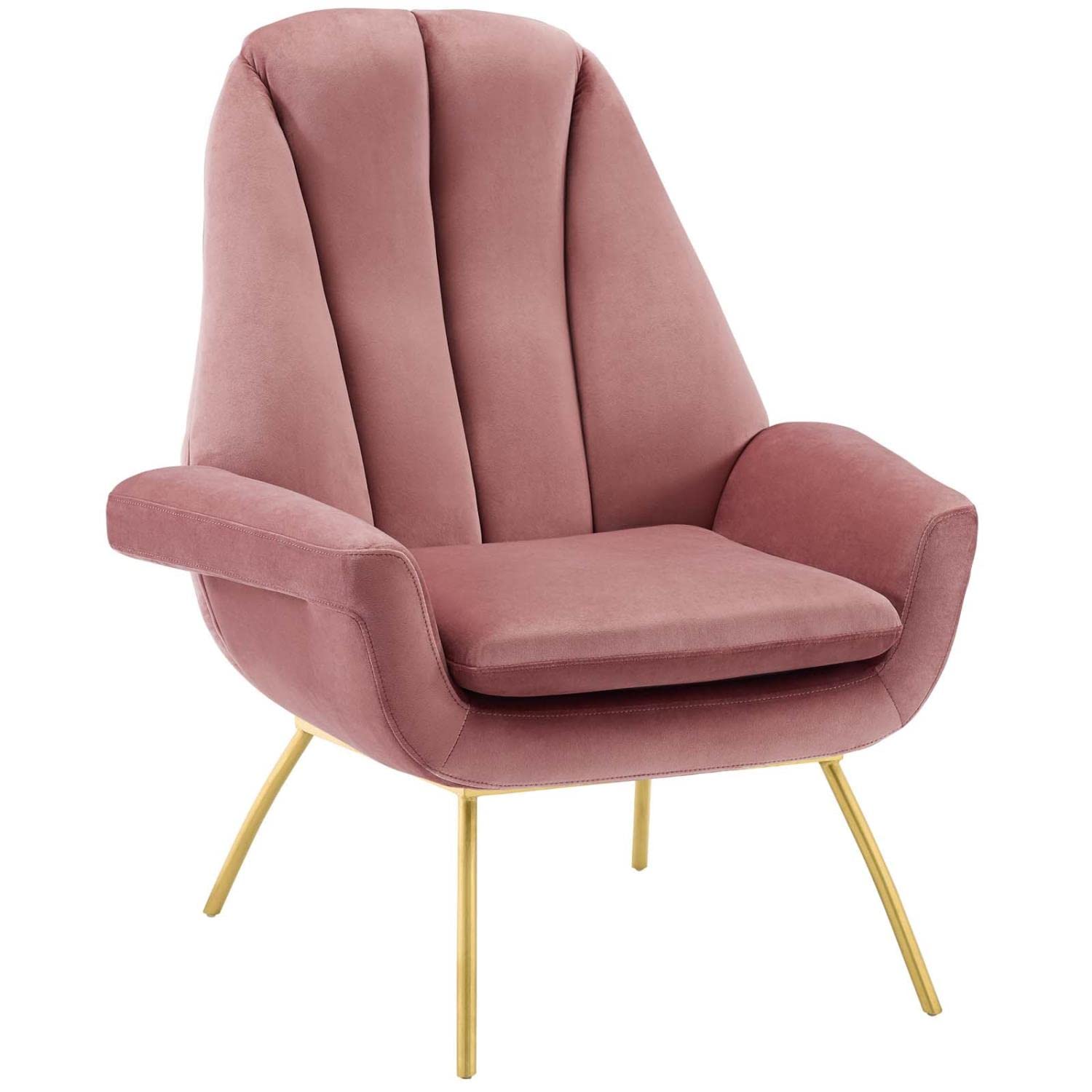home office desk chairs | CasaFoyer Summit Accent Armchair | Highback Curved Tufting | Stain-Resistant Velvet | Gold Legs | Ideal for Living Room, Bedroom, Home Office | casafoyer.myshopify.com