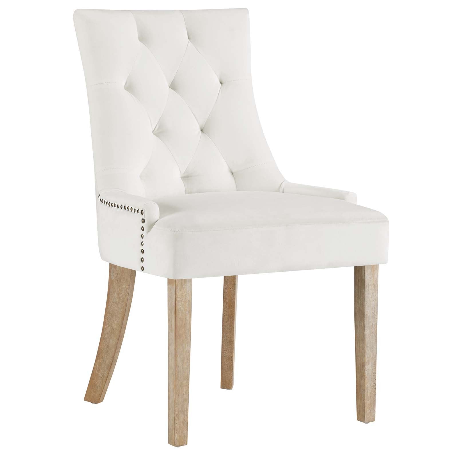 home office desk chairs | CasaFoyer Pose Performance Velvet Dining Chair | Modern Farmhouse Style | Tufting, Nailhead Trim, Metal Ring Back | Stain-Resistant Velvet Upholstery | Solid Wood Legs | Perfect for Dining Space | casafoyer.myshopify.com