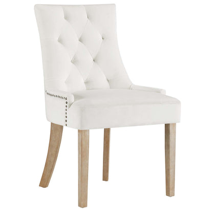 home office desk chairs | CasaFoyer Pose Performance Velvet Dining Chair | Modern Farmhouse Style | Tufting, Nailhead Trim, Metal Ring Back | Stain-Resistant Velvet Upholstery | Solid Wood Legs | Perfect for Dining Space | casafoyer.myshopify.com