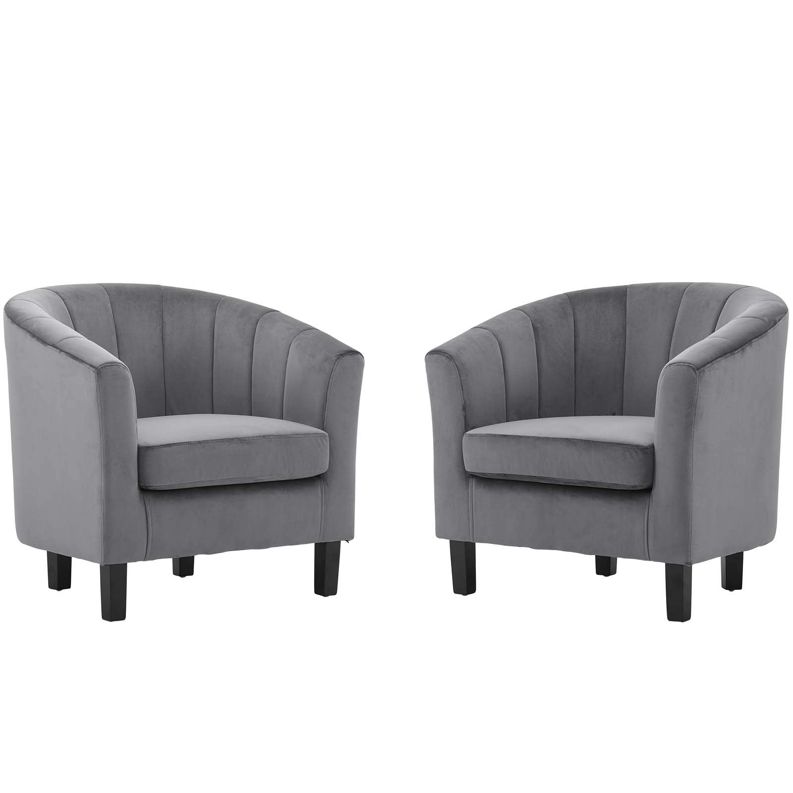 home office desk chairs | CasaFoyer Prospect Performance Velvet Armchair Set of 2 | Modern Twist | Stain-Resistant | Channel Tufted | Retro Modern Design | Comfortably Padded | 331 lbs Capacity | casafoyer.myshopify.com