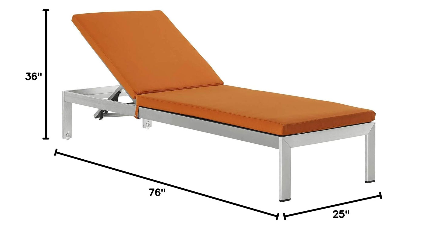 Chair | Shore Outdoor Patio Chaise Lounge Chair | Durable Aluminum Frame | Easy Assembly | Clear Wheels for Mobility | Non-Marking Foot Caps | Comfortable & Versatile | Includes Cushions | casafoyer.myshopify.com