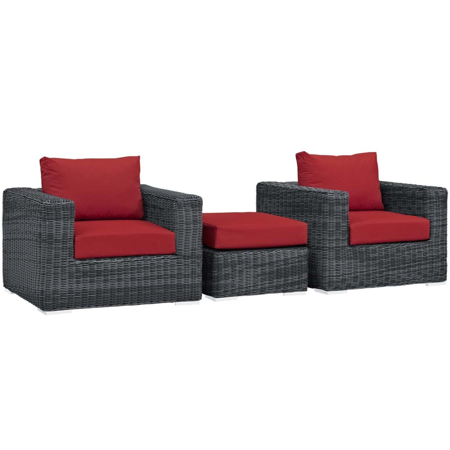 kitchen and dining room sets | CasaFoyer Ultimate Outdoor Relaxation | Summon Patio Sectional Sofa Set - Two-Tone Rattan | Sunbrella Cushions | UV Protection | Aluminum Frame | Includes Ottoman & Armchairs | casafoyer.myshopify.com