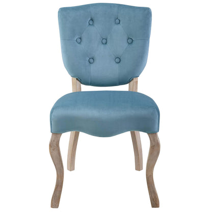 home office desk chairs | CasaFoyer Array Vintage French Dining Side Chair Set of 2 | Weathered Wood Legs | Button Tufted Shield Back | Velvet Upholstery | Non-Marking Foot Caps | Fully Assembled | casafoyer.myshopify.com