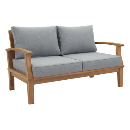 kitchen and dining room sets | CasaFoyer Marina Teak Wood Outdoor Patio Furniture Sofa Sectional Set | Luxury Design | Durable Construction | All-Weather Cushions | Includes Coffee Table, Sofa, and Armchairs | casafoyer.myshopify.com