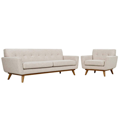 kitchen and dining room sets | CasaFoyer Engage Sofa | Dual Cushions | Cherry Wood Legs | Perfect for Lounging & Entertaining | Includes Engage Armchair | casafoyer.myshopify.com