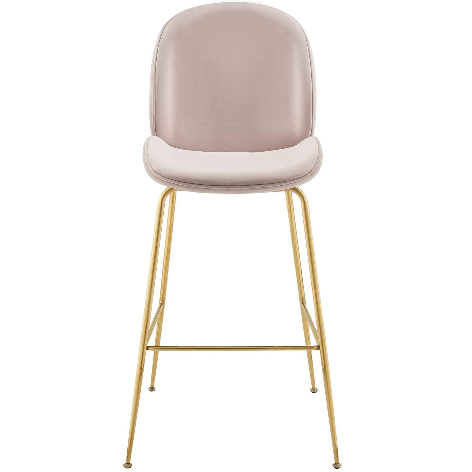 barstools | CasaFoyer Scoop Gold Stainless Steel Leg Bar Stool | Vintage Glamour | Sturdy Support | Comfortable Seating | Non-Marking Foot Caps | casafoyer.myshopify.com