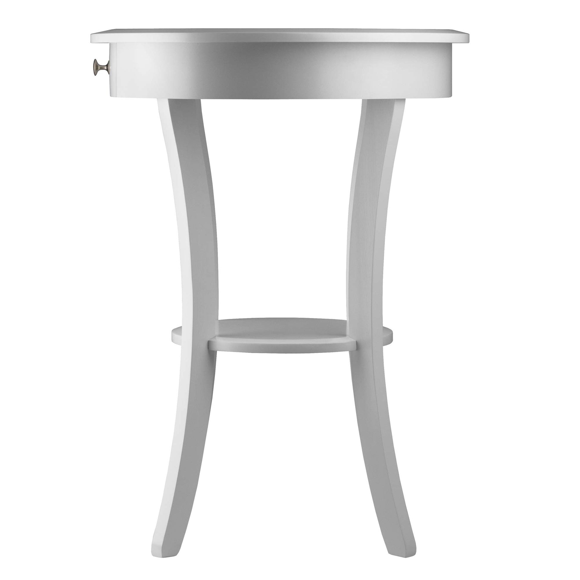 TABLE | Ergode  Deluxe Wood Sasha Accent Table | Sleek Curved Design | Ample Storage | Black Finish | Multiple Finishes Available | Assembly Hardware Included | 20W x 20D x 27H | casafoyer.myshopify.com