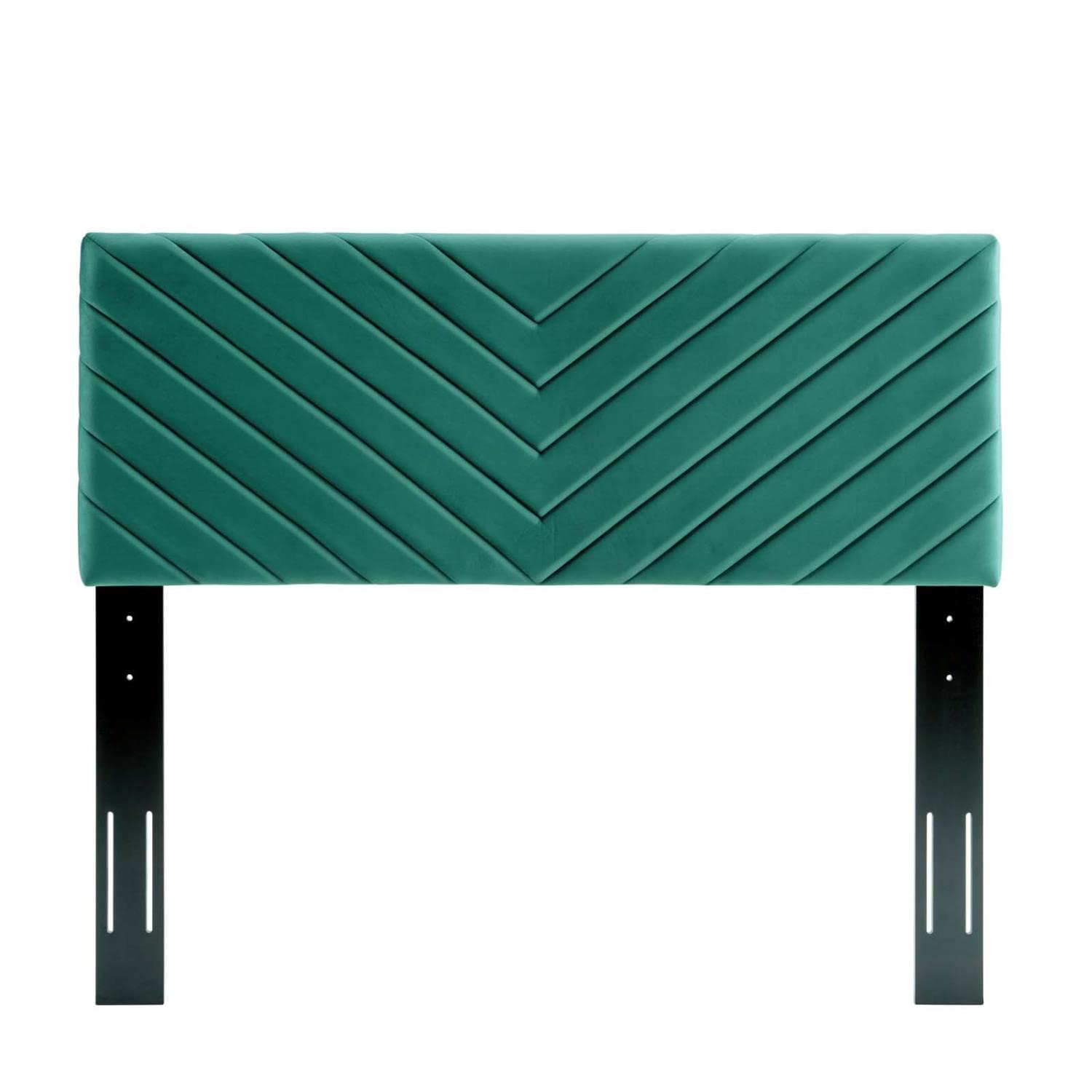 Bed | CasaFoyer Alyson King/California King Angular Channel Tufted Performance Velvet Headboard | Plush & Durable | Stain-Resistant Upholstery | Customizable Height | casafoyer.myshopify.com