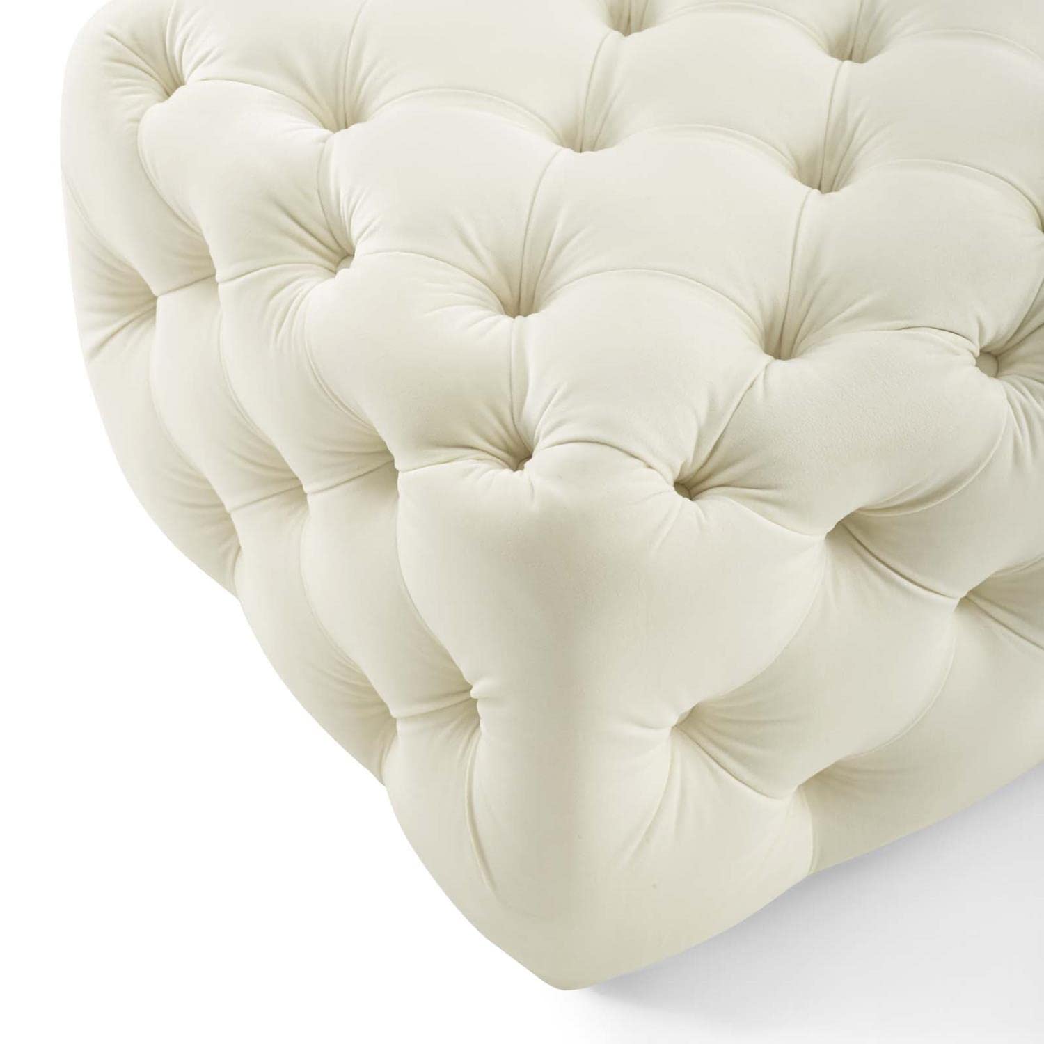 ottomans | CasaFoyer Amour Tufted Button Square Ottoman | Luxurious Stain-Resistant Velvet | Glamorous & Versatile | 500 lbs Weight Capacity | casafoyer.myshopify.com