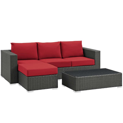 Patio Furniture Sets | Sojourn Outdoor Patio Furniture Collection | Sunbrella Cushions | Synthetic Rattan | UV Protection | Aluminum Frame | Coffee Table, Ottoman, Sofa | casafoyer.myshopify.com