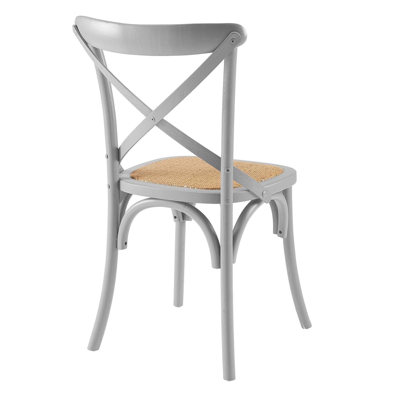 home office desk chairs | CasaFoyer Gear Dining Side Chair | Rustic-Contemporary | Fully Assembled | Wooden Backrest | Tapered Legs | Ideal for Country Cottages & Urban Homes | Light Gray | casafoyer.myshopify.com