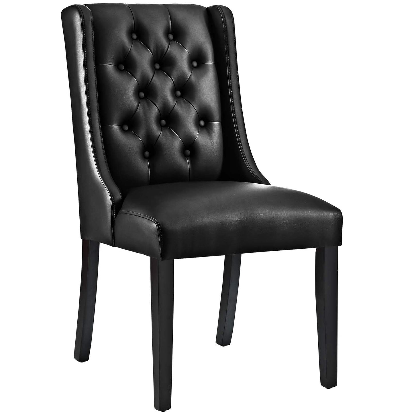home office desk chairs | CasaFoyer Baronet Luxury Button Tufted Dining Chair | Elegant Vinyl Upholstery | Solid Wood Frame | Comfortable Seating | Non-Marking Foot Glides | casafoyer.myshopify.com