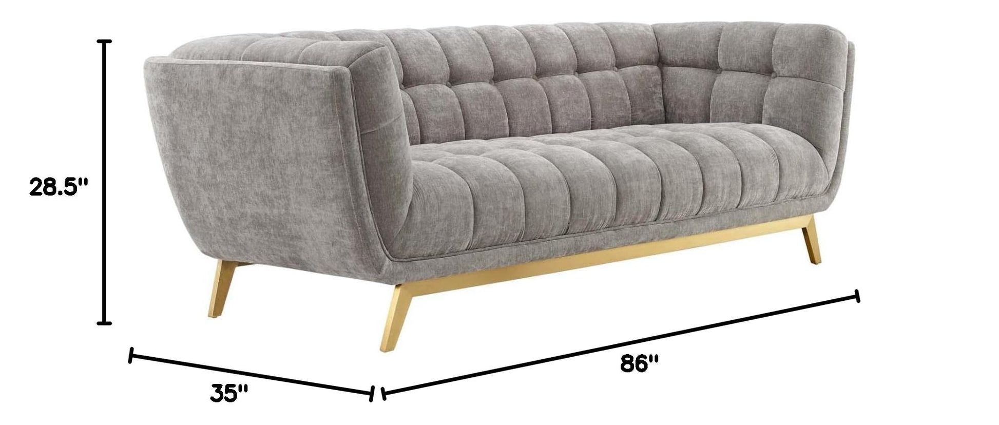 sofas | CasaFoyer Bestow Crushed Performance Velvet Sofa | Luxurious & Spacious | Soft & Durable Velvet Upholstery | Button Tufting | Brushed Gold Legs | Versatile Seating | 900 lbs Weight Capacity | casafoyer.myshopify.com