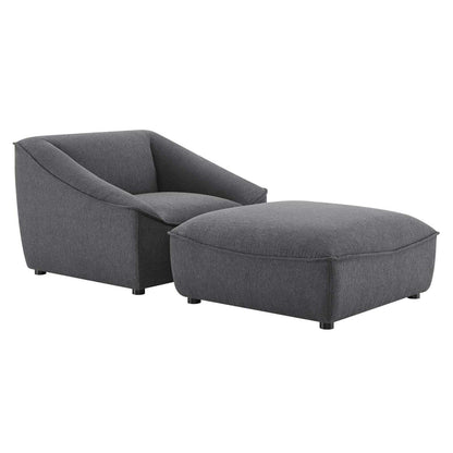 kitchen and dining room sets | CasaFoyer Comprise Upholstered Armchair & Ottoman Set | French Piping Details | Dense Foam Padding | Solid Wood Construction | Supports up to 400 lbs | casafoyer.myshopify.com