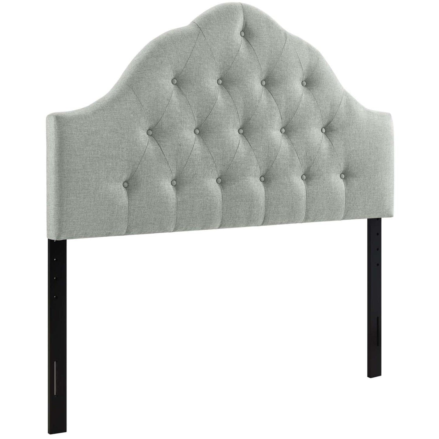 headboards | CasaFoyer  Sovereign Button Tufted Linen Fabric Upholstered Queen Headboard | Luxurious Comfort | Elegant Design | Plush Upholstery | Gray | casafoyer.myshopify.com