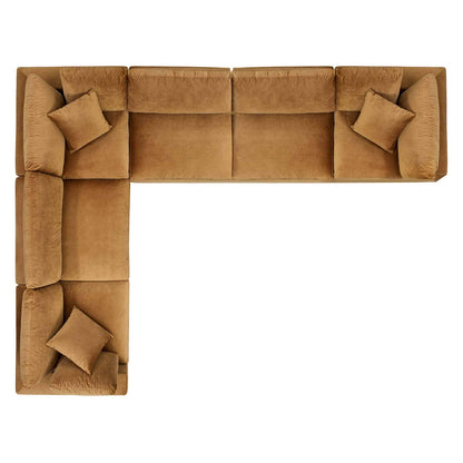 sofas | CasaFoyer Commix | Luxurious Sectional Sofa | Stain-Resistant Velvet | Solid Wood Construction | Overstuffed Feather Cushions | 6-Piece Set | casafoyer.myshopify.com