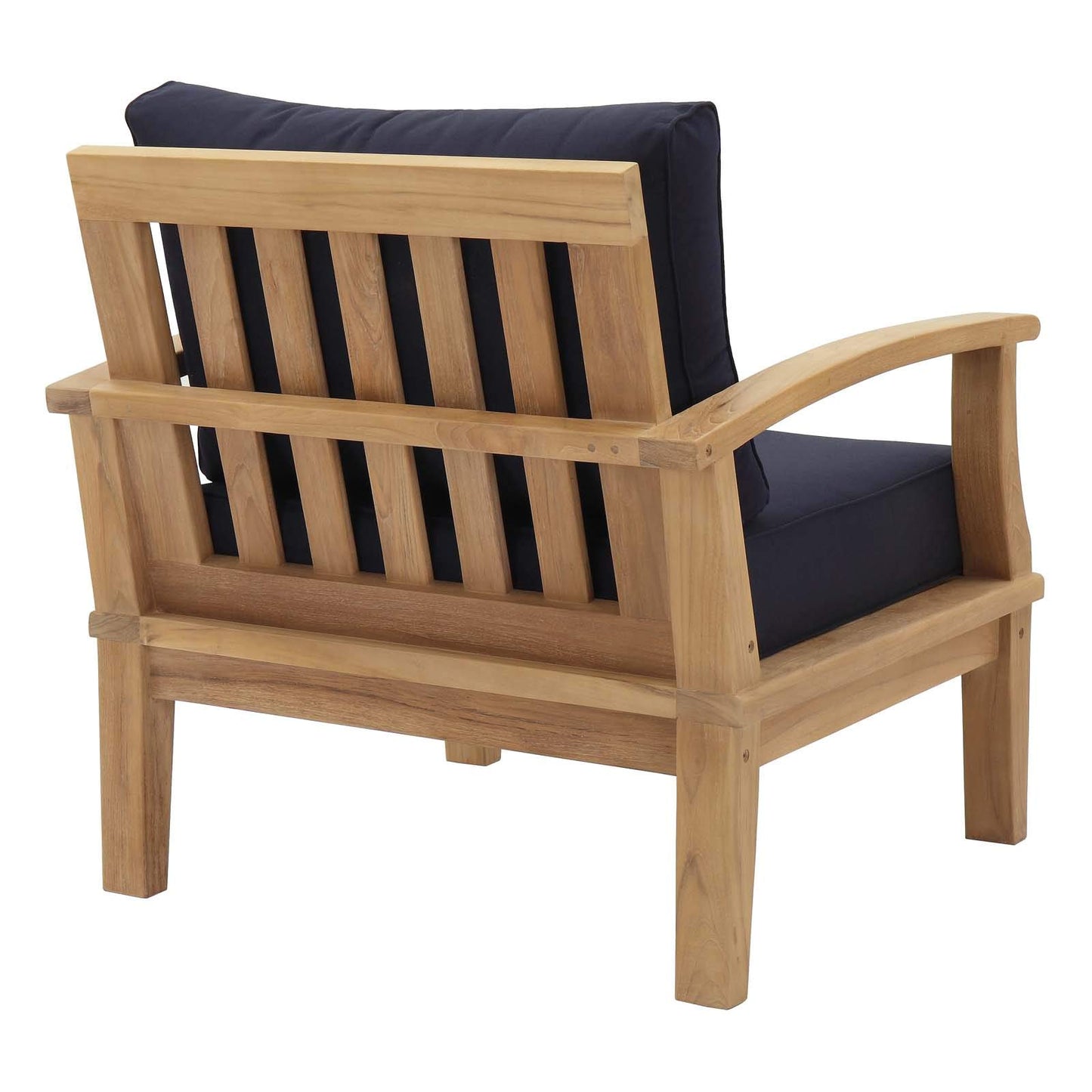 Chair | Marina Teak Wood Outdoor Patio Arm Chair | Luxury Design | Durable Teak Construction | All-Weather Cushions | Easy Maintenance | casafoyer.myshopify.com