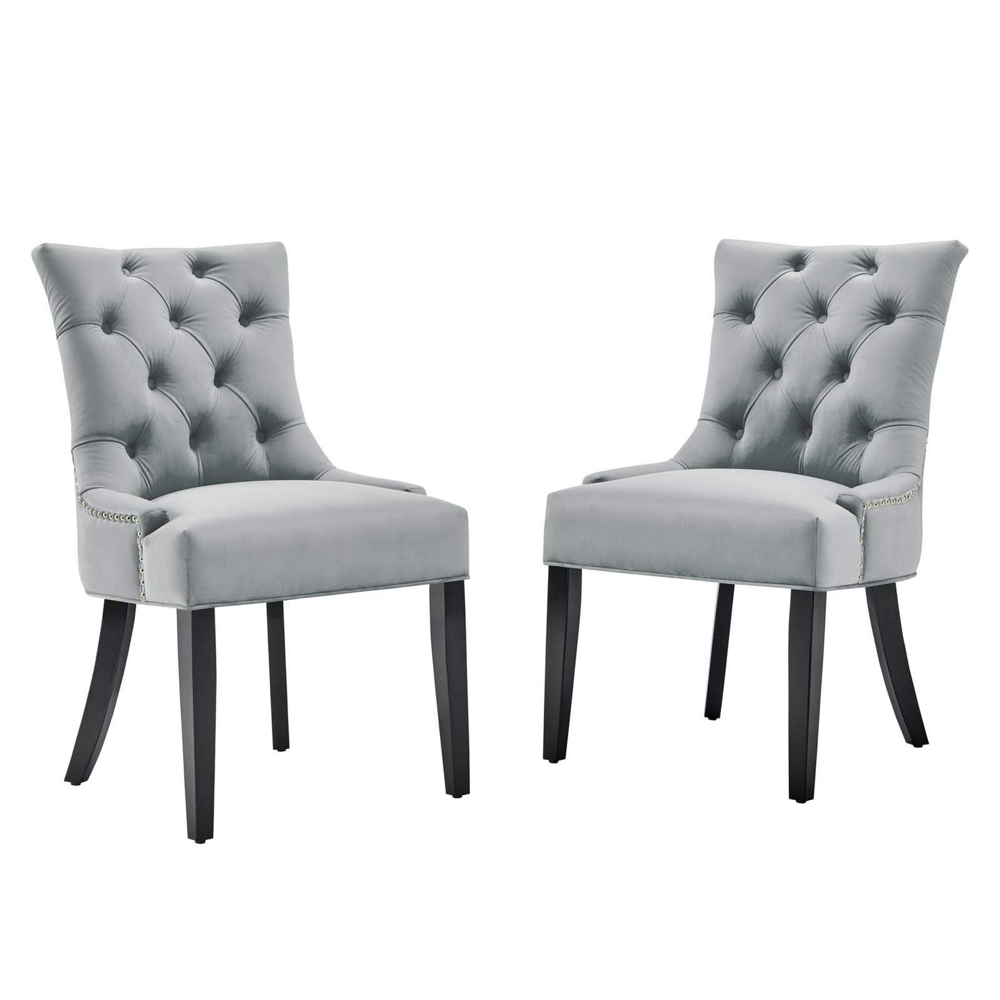 home office desk chairs | CasaFoyer Regent Tufted Button Upholstered Performance Velvet Dining Chair | Set of 2 | Elegant Design | Foam Padded Seat | Stain-Resistant | 500 lbs Capacity | Light Gray | casafoyer.myshopify.com