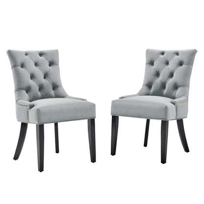 home office desk chairs | CasaFoyer Regent Tufted Button Upholstered Performance Velvet Dining Chair | Set of 2 | Elegant Design | Foam Padded Seat | Stain-Resistant | 500 lbs Capacity | Light Gray | casafoyer.myshopify.com